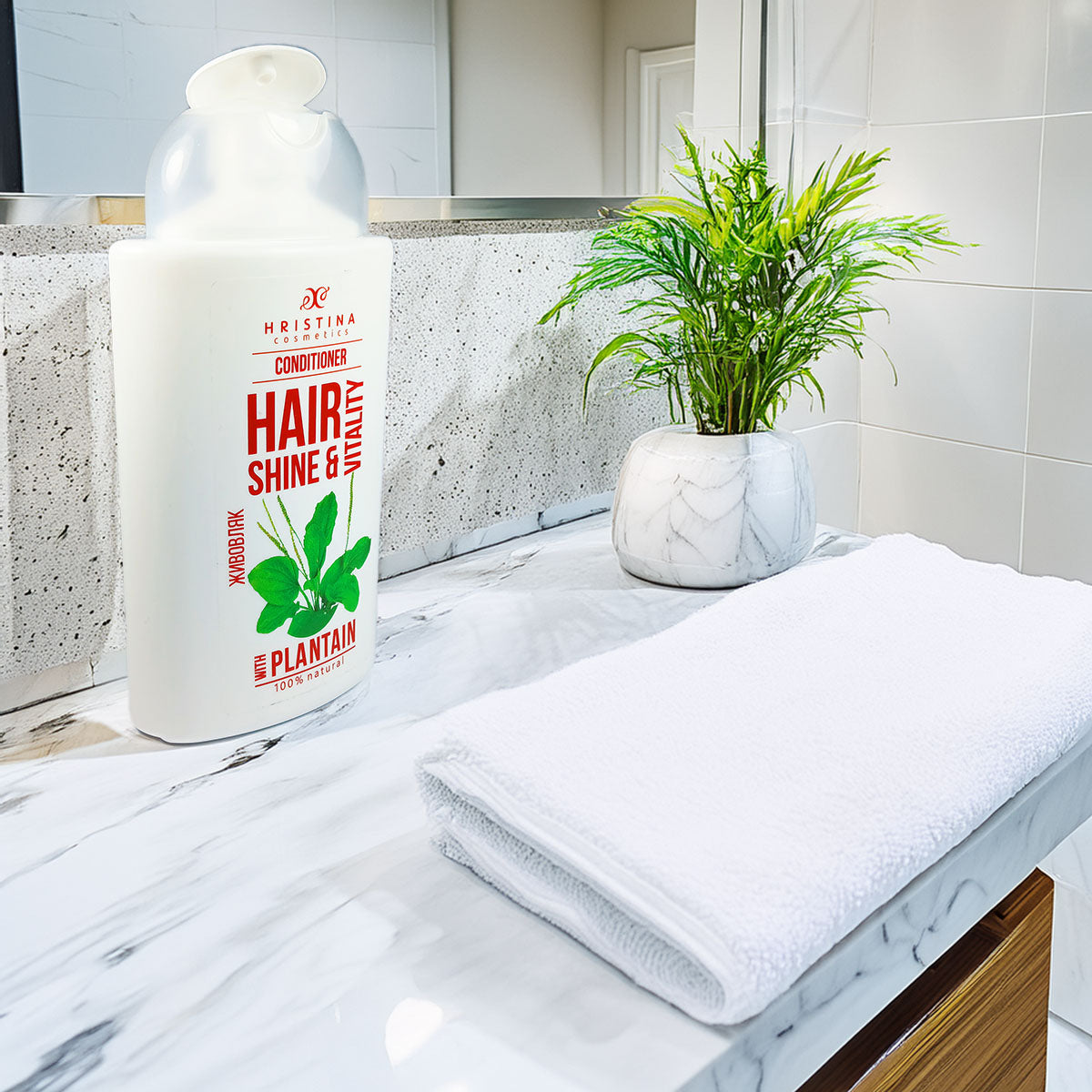 Hair Conditioner with Plantain Extract for Shiny Hair, 200ml