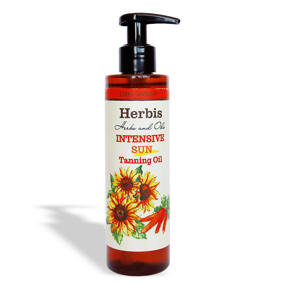 Intensive Sun Tanning Oil with Beta Carotene, 200ml