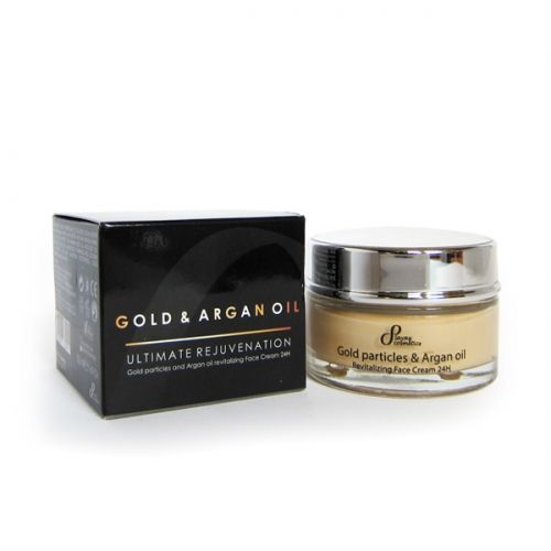 Revitalizing Face Cream 24 Hours with Argan Oil and Gold Particles, 50ml