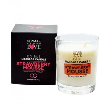Massage Candle Strawberry Mousse, 100ml