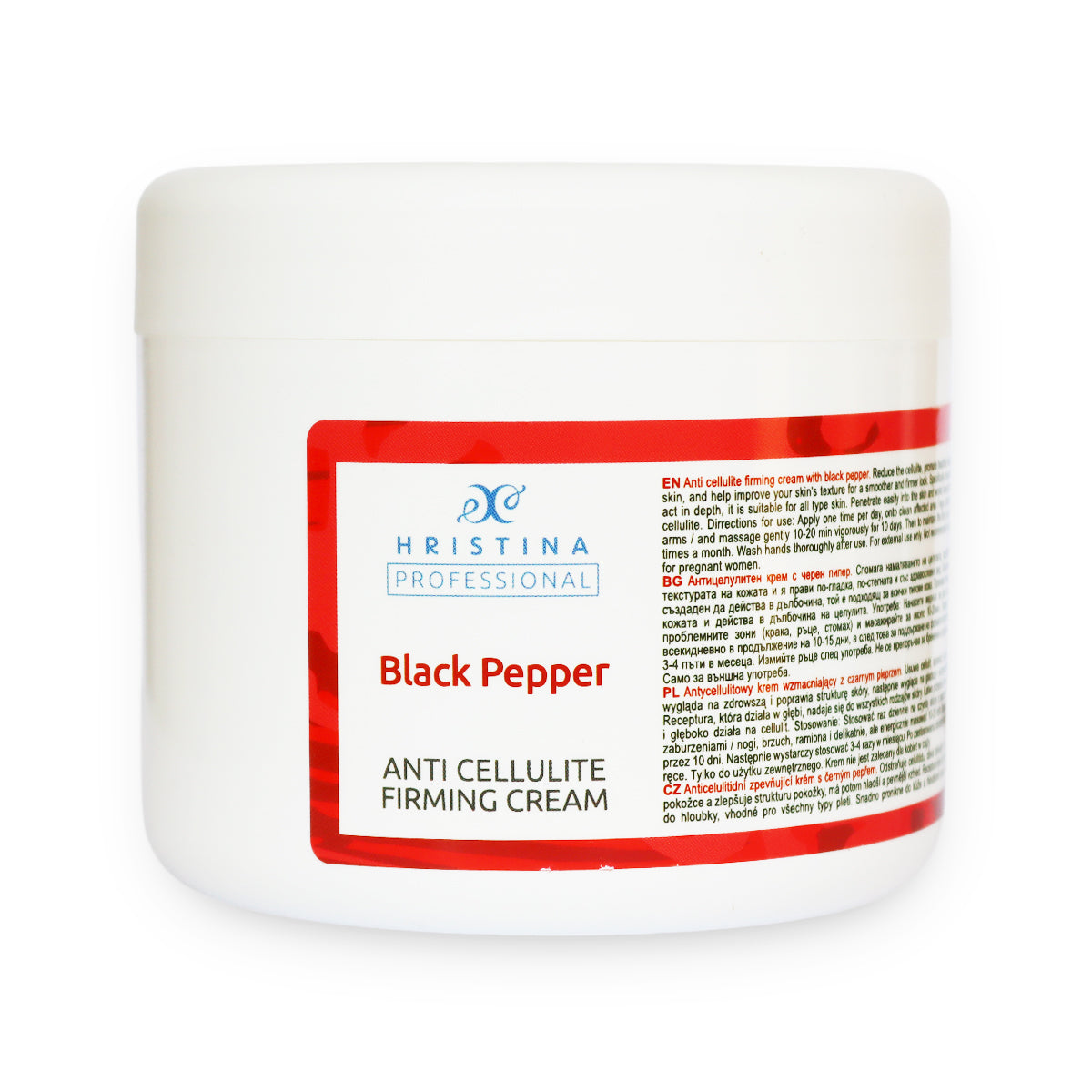 Anti-Cellulite Cream with Black Pepper, 500ml