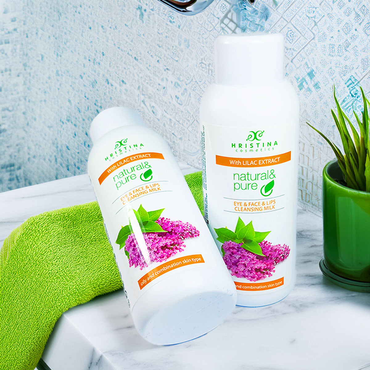 Cleansing Milk for Eyes, Face and Lips with lilac Extract, 150ml Oily Skin Suitable