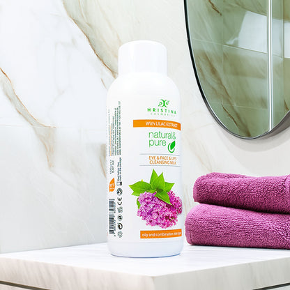 Cleansing Milk for Eyes, Face and Lips with lilac Extract, 150ml Oily Skin Suitable