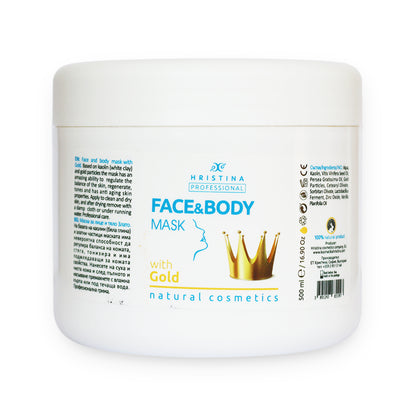 Face and Body Mask Gold, 500ml