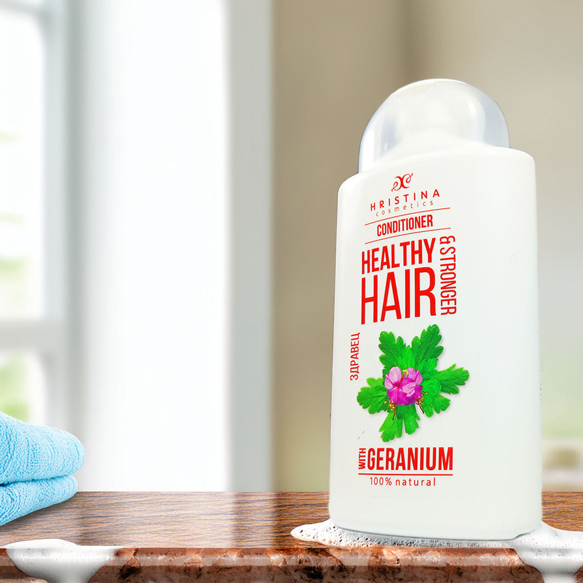 Hair Conditioner with Geranium Extract for Hair Strength, 200ml