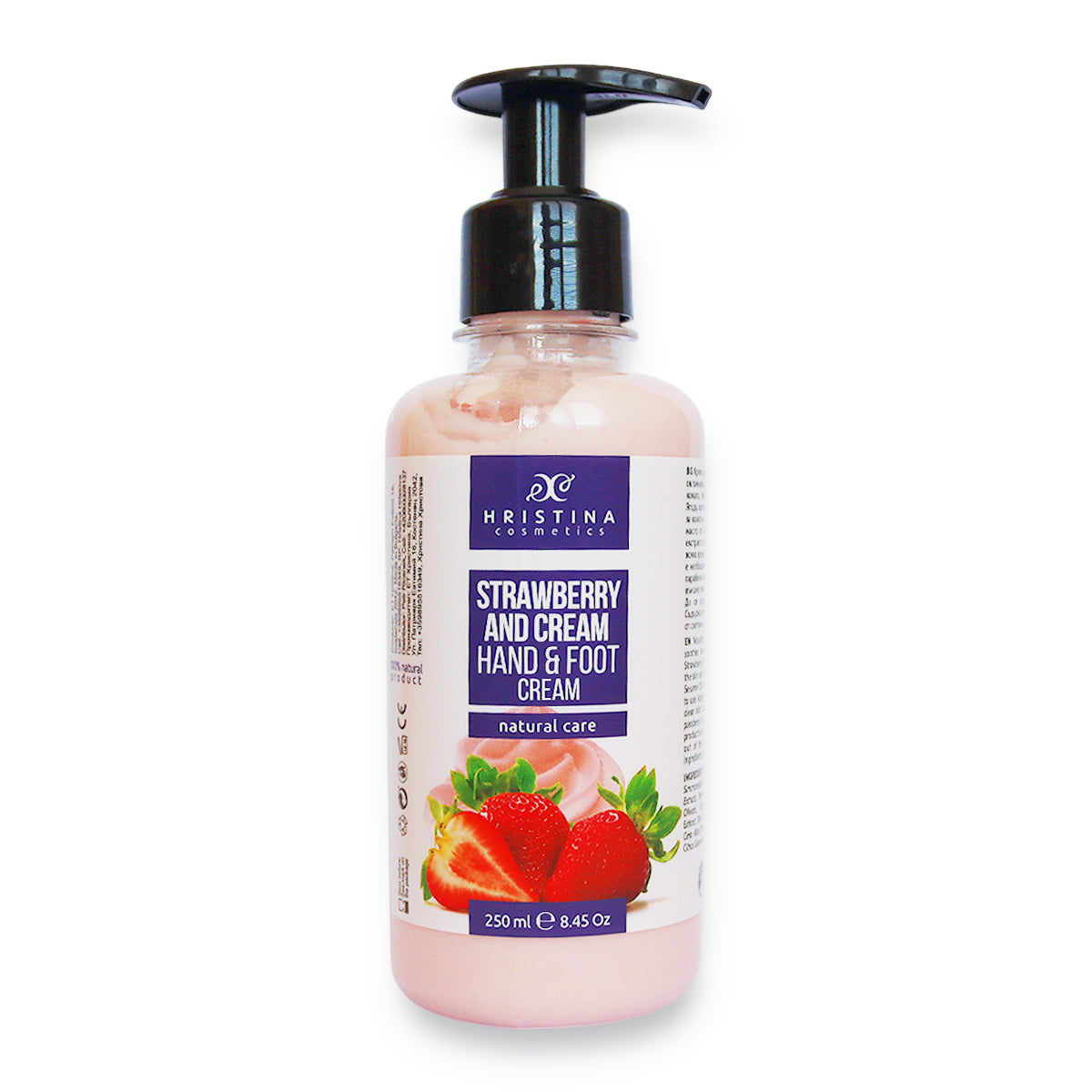 Hand and Foot Cream - Strawberry and Cream,  250ml