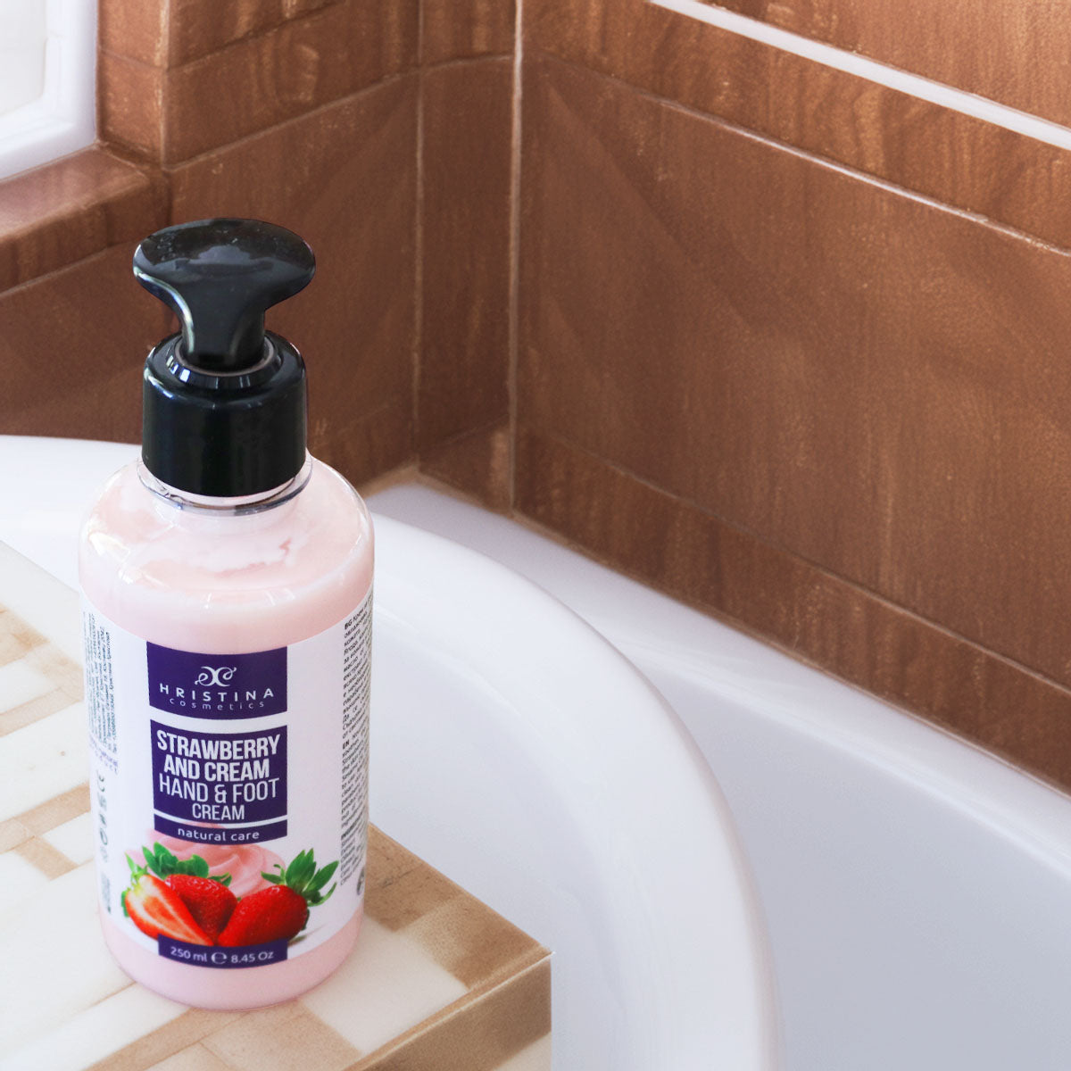 Hand and Foot Cream - Strawberry and Cream,  250ml
