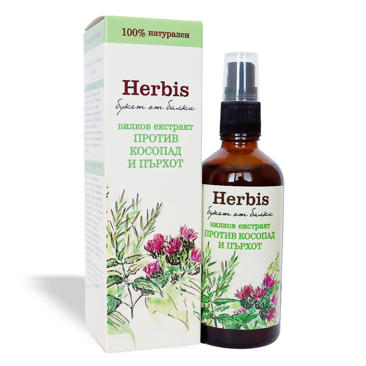 Natural Herbal Extract Against Hair Loss and Dandruff, 100ml