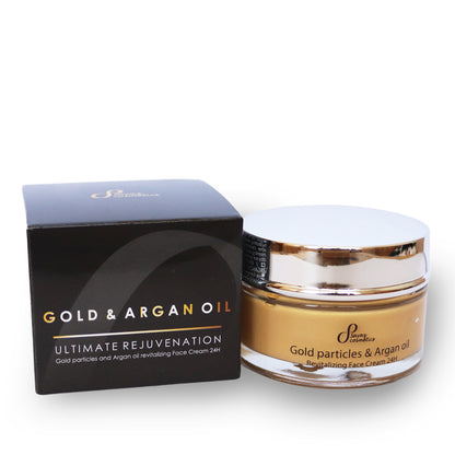 Revitalizing Face Cream 24 Hours with Argan Oil and Gold Particles, 50ml