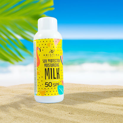 حليب مرطب للحماية من الشمس SPF50، 150 مل